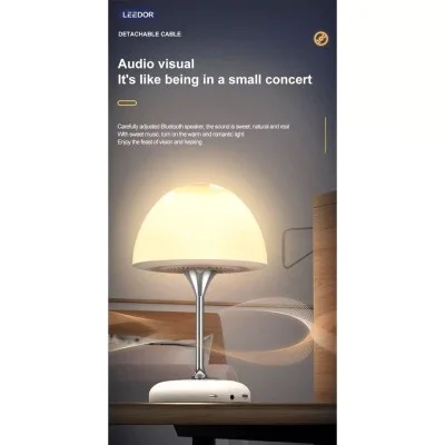 Leedor 7Color Lamp 4In1 Wireless Speaker - White